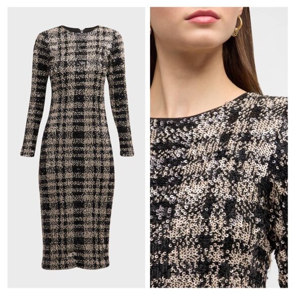 NWT Le Superbe & Anthropologie Kate Sequin Check Midi Dress - Picture 4 of 8